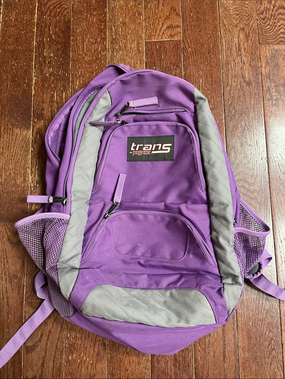 Jansport Purple and Gray Trans Backpack